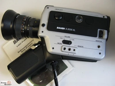 Bauer Super 8 Kamera S 2035 XL Objektiv Schneider Macro-Neovaron MC 1,2/8-40 mm - Bild 1 von 4