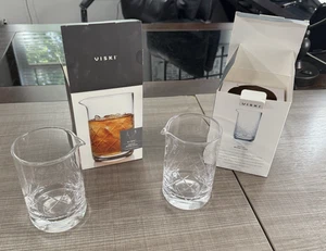 VISKI Facetted Crystal Mixing Glass Professional Grade Cocktail Pitcher 800 ML - Bild 1 von 7