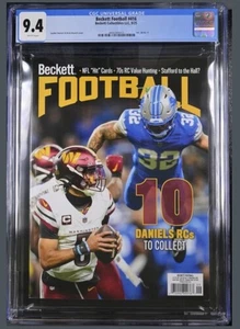 BECKETT FOOTBALL - JAYDEN DANIELS - SEPTEMBER 2025 Graded CGC  1/2 Commanders🔥 - Picture 1 of 4
