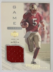 JEFF GARCIA 2001 Upper Deck Pros & Prospects GU  JERSEY Card #JG-J  SF 49ers  🏈