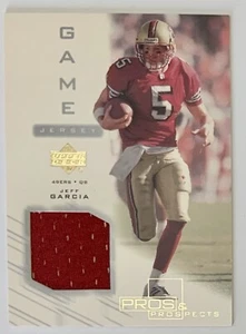 JEFF GARCIA 2001 Upper Deck Pros & Prospects GU JERSEY Card #JG-J SF 49ers ๐ - Picture 1 of 4