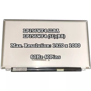 15.6" Solo 2 Tornillos Agujero LCD LP156WF4 SLBA LP156WF4 (SL)(BA) 1920×1080 IPS 40Pines - Imagen 1 de 2