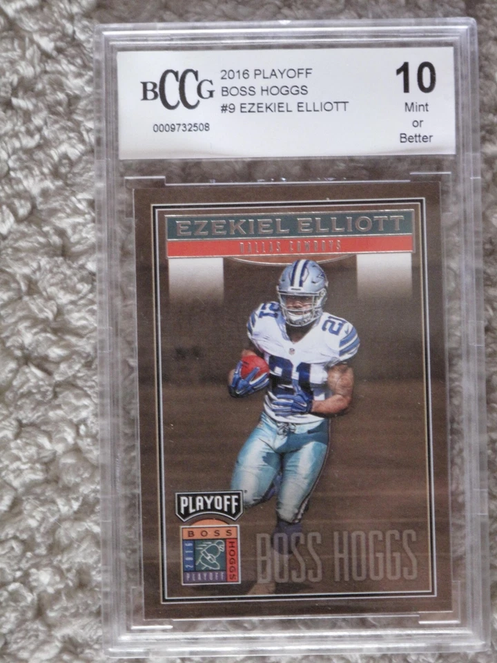 Ezekiel Elliott 2016 Playoff Boss Hoggs!! #9 BCCG 10 Mint or Better - Image 1 of 1