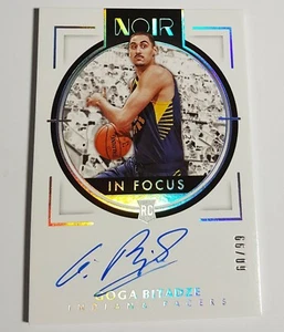 2019-20 Panini Noir GOGA BITADZE Rookie RC In Focus Auto SILVER #60/99 Pacers - Bild 1 von 12