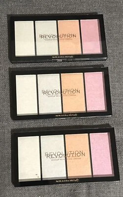 Makeup Revolution London Re-Loaded Lustre Lights Cool Highlighter Palette Set 3 - Image 1 of 4