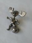 Markie Moose Lapel Hat Jacket Pin A Very Talented Moose Soccer Player Pewter