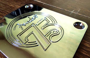 neck plate FENDER 75th ANNIVERSARY chrome - Picture 1 of 3
