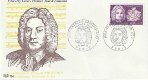 Enveloppe 1er jour Couperin Concerts Royaux Compositeur 1968 PAC - Imagen 1 de 2