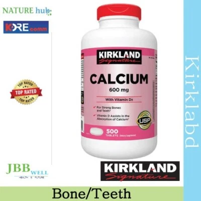 Kirkland Signature Calcio 600 mg con Vitamina D3 500 Comprimidos Foto 1 de 4