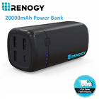 Renogy 20000mAh Power Bank USB Phone Battery Charger Portable Triple LED Display