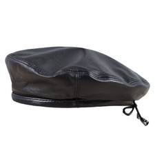 Black Leather Beret Hats for Men for 