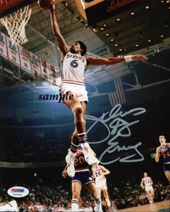 JULIUS ERVING DR J REPRINT AUTOGRAPHED 8X10 SIGNED PHOTO PHILADELPHIA 76ERS RP - Picture 1 of 1