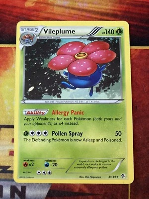Vileplume - 3/149 - Non-Holo Rare NM-Mint Pokemon  - Boundaries Crossed - Image 1 of 2