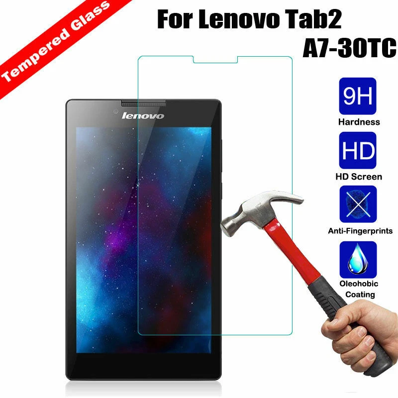 Lenovo Tab 2 A7-30  A7-10F Tab 4 Genuine Tempered Glass Screen Protector Premium - Image 1 of 4