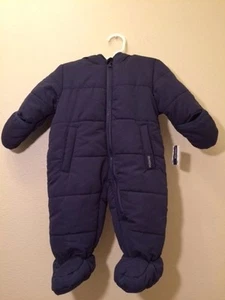 OSHKOSH BGOSH - TUTA DA NEVE CON CAPPUCCIO BLU SCURO - 3/6M - Foto 1 di 2