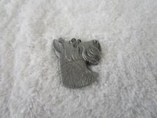 1984 ~Schnauzer Pewter Magnet by Rawcliffe Pewter Dog !!!