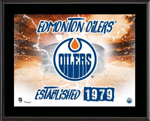 Oilers 10.5x13 Sublimated Horizontal Team Logo Plaque - Fanatics Cover