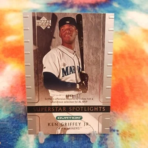 2002 Upper Deck Ovation Superstar Spotlights Silver Ken Griffey Jr #96 HOF - Picture 1 of 14