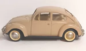 Volkswagon VW Beetle Diecast Vintage Friction Drive Front Wheels Works Hong Kong - Picture 1 of 9