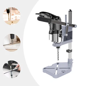Adjustable Hand Drill Press Bench Stand DIY Workbench Pillar Clamp Drilling Tool - Picture 1 of 18