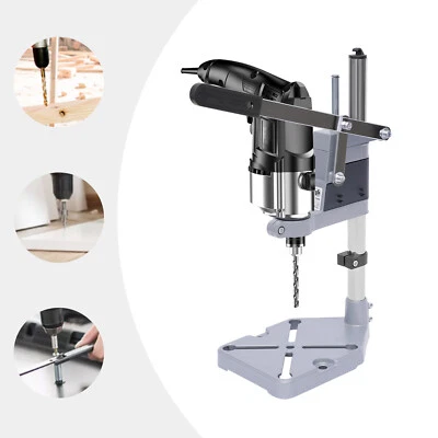 Adjustable Hand Drill Press Bench Stand DIY Workbench Pillar Clamp Drilling Tool - Image 1 of 4