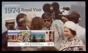 2024 Norfolk Island Royal Visit 1974 Minisheet MUH Mint Stamps Australia - Picture 1 of 1