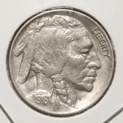 1916 BUFFALO NICKEL Nice No Problem AU Strong Strike Cover