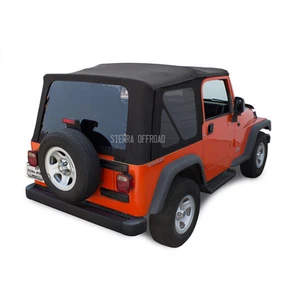 Jeep TJ Wrangler 2003-06 Replacement Soft Top, Tinted Windows, Black Sailcloth - Picture 1 of 6