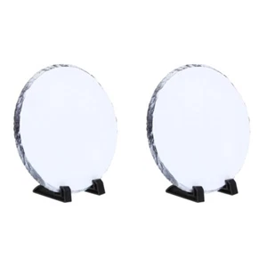 2 Pack Stone Photo Frame Ornaments Baby Sublimation Plate Blank - Picture 1 of 12