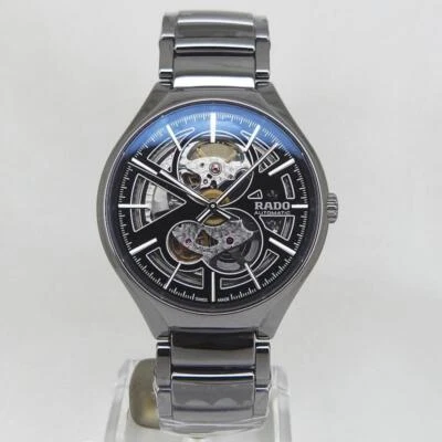 Reloj RADO R27510152 Verdadero Automático Corazón Abierto Negro Alta Tecnología Cerámica Titanio Foto 1 de 4