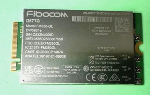 Fibocom FM350-GL DW5931e 5G M.2 für Latitude 7440 7640 5531 9330 3571 D57TG - Bild 1 von 1