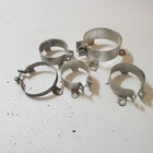 Lot of 5 Vintage Assorted Capacitor Mounting Rings Metal Steel Retaining Clamps