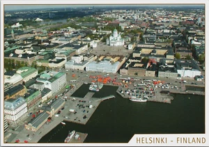 Finnland Helsinki Helsingfors Luftbild Vintage Postkarte BP16 - Bild 1 von 2