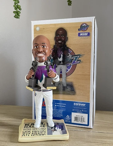 The Mailman KARL MALONE Utah Jazz 2x NBA League MVP Trophy Bobblehead NIB! Cover