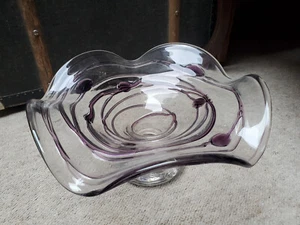 Schöne ältere Glas Schale, mit Wappen  signiert - Bild 1 von 7