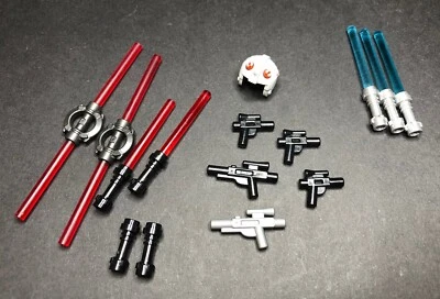 Lego Star Wars Minifigura Arma Accesorio Lote - Sables de Luz y Blasters Foto 1 de 4