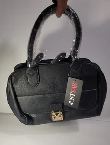 JustFab Women's Black Crossbody/Hand Purse Medium Detachable Strap  - Picture 1 of 13