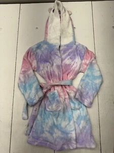 Cuddl Duds Multicolor Tie Dye Unicorn Robe Girls Size Medium - Picture 1 of 5