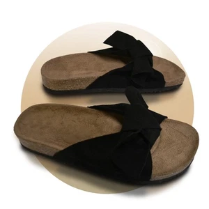 Damen Sandalen Gr.36 Sommerschuhe Sandalen Schuhe Schleife schwarz - Bild 1 von 4