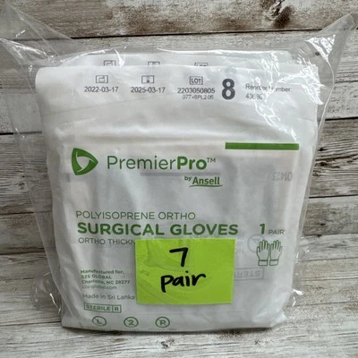 Guantes quirúrgicos Premier Pro PI ORTHO Ansell *7 pares* Talla: 8 *Ver fecha* Foto 1 de 3