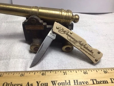 ВИНТАЖНЫЙ СКЛАДНОЙ НОЖ ЧЕХОЛ XX США 41059 L SSP 75-ЛЕТИЕ АВТОМАТИЗАЦИИ - Изображение 1 из 4