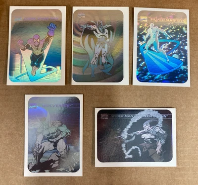 Impel 1990 Marvel Universe Series 1 - Complete 5 Card HOLOGRAM Set MH1-MH5 - Image 1 of 4