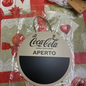 COCA-COLA INSEGNA APERTO-CHIUSO IN PLASTICA DURA NUOVI COME DA FOTO - Foto 1 di 5