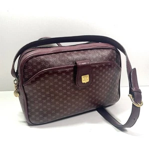 A174 Celine Shoulder Bag Crossbody Bordeaux Rare - Picture 1 of 10
