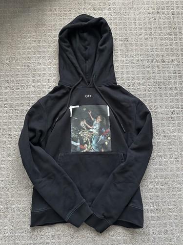 Felpa con cappuccio slim Off White stampa Pascal taglia L