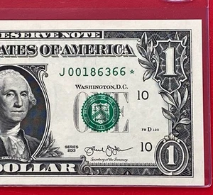 2013 STAR NOTE $1 DOLLAR BILL ( KANSAS J ) KEY NOTE -UNCIRCULATED - Picture 1 of 3