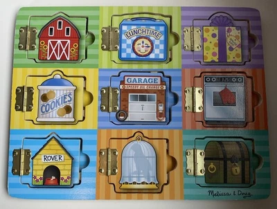 Melissa & Doug Hide And Seek Lift Flap Wooden Puzzle Excellent - Image 1 of 4