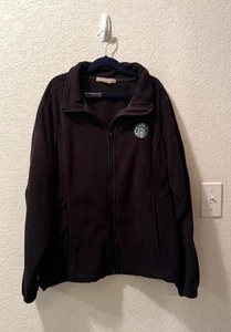 Starbucks Black Fleece Jacket Pullover Full Zip Colorado Timberline Womens Large - Picture 1 of 10