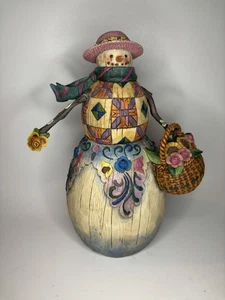 Jim shore heartwood creek "winters promise" spring snowman 2003 - Picture 1 of 7