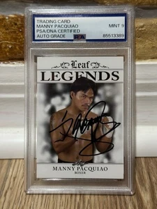 2022 LEAF MANNY PACMAN PACQUIAO SIGNED AUTO CARD #LA-06 PSA PROOF Mayweather NR! - Picture 1 of 3
